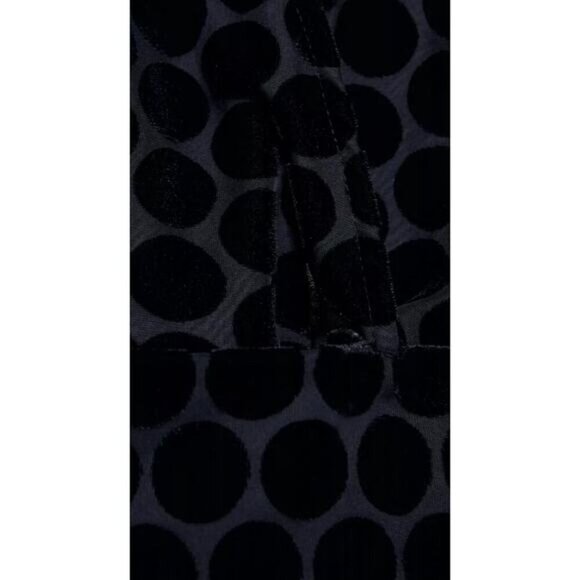 NWT ZARA Velvet Polka Dot Dress Sz Small Black - Picture 7 of 11